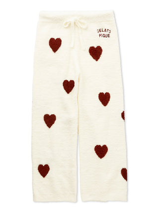 [Chocolate & Framboise] Baby Moco Heart Jacquard Pants