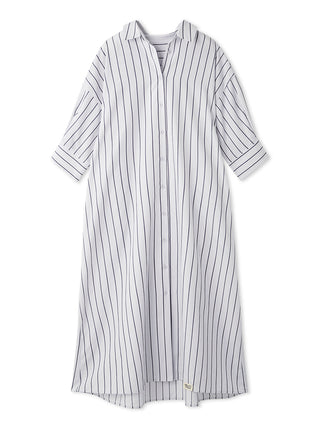 Gelato Pique USA striped lounge dress, button-down sleepwear, lightweight and breathable fabric for comfort and style.