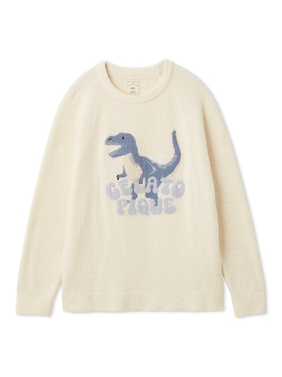 Airy Moco Dinosaur Jacquard Pullover gelato pique
