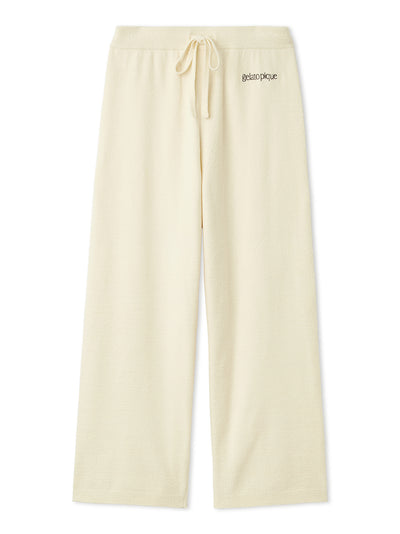 Airy Moco Logo Embroidery Pants gelato pique