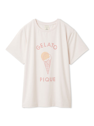 Ice-cream / Bear One Point Printed T-shirt gelato pique