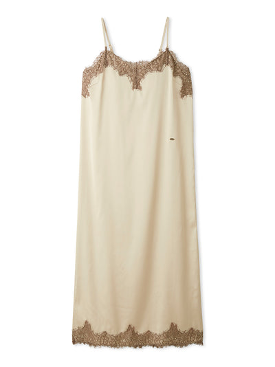 Cool Satin Lace Dress With Built-in Bra gelato pique