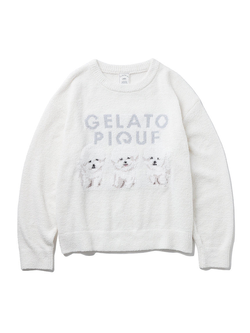 Airy Moco Cute Variety Jacquard Pullover
