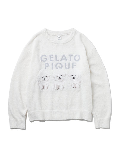 Airy Moco Cute Variety Jacquard Pullover gelato pique