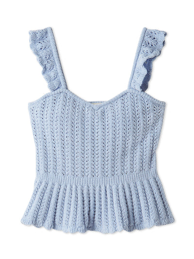 Airy Moco Crochet Tank Top gelato pique