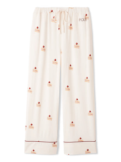 Strawberry Cake Motif Pants gelato pique