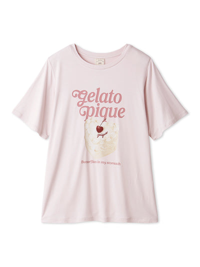 Cool Rayon Cake Printed T-shirt gelato pique