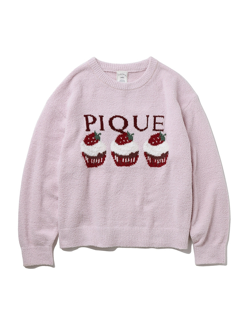 Airy Moco Cute Variety Jacquard Pullover