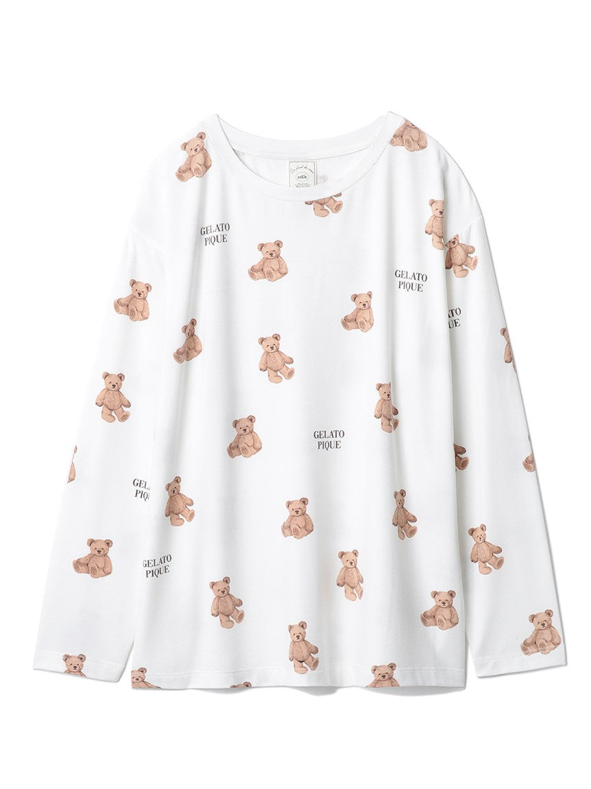 Cute Variety Motif Cut-and-sew Pullover