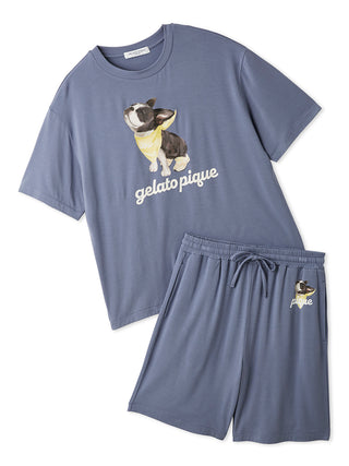 Men's Cool Rayon Boston Terrier T-shirt & Shorts Set