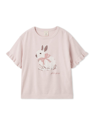 Airy Moco Ribbon Bunny Jacquard Pullover gelato pique