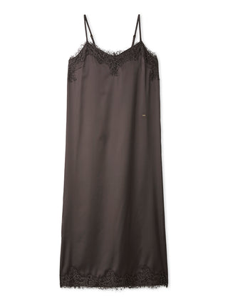 Cool Satin Lace Dress With Built-in Bra