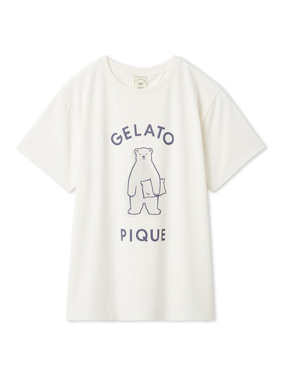 Ice-cream / Bear One Point Printed T-shirt gelato pique