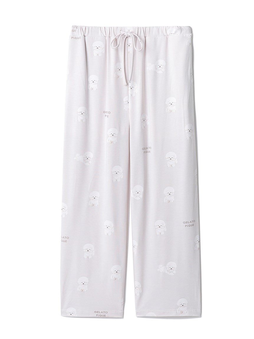 Cute Variety Motif Cut-and-sew Long Pants