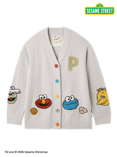 [SESAME STREET] Airy Moco Applique Cardigan gelato pique