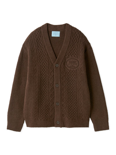 Men's Airy Moco Ice Cream Sandwich Aran Cardigan gelato pique