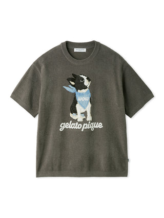 Men's Airy Moco Boston Terrier Jacquard Pullover