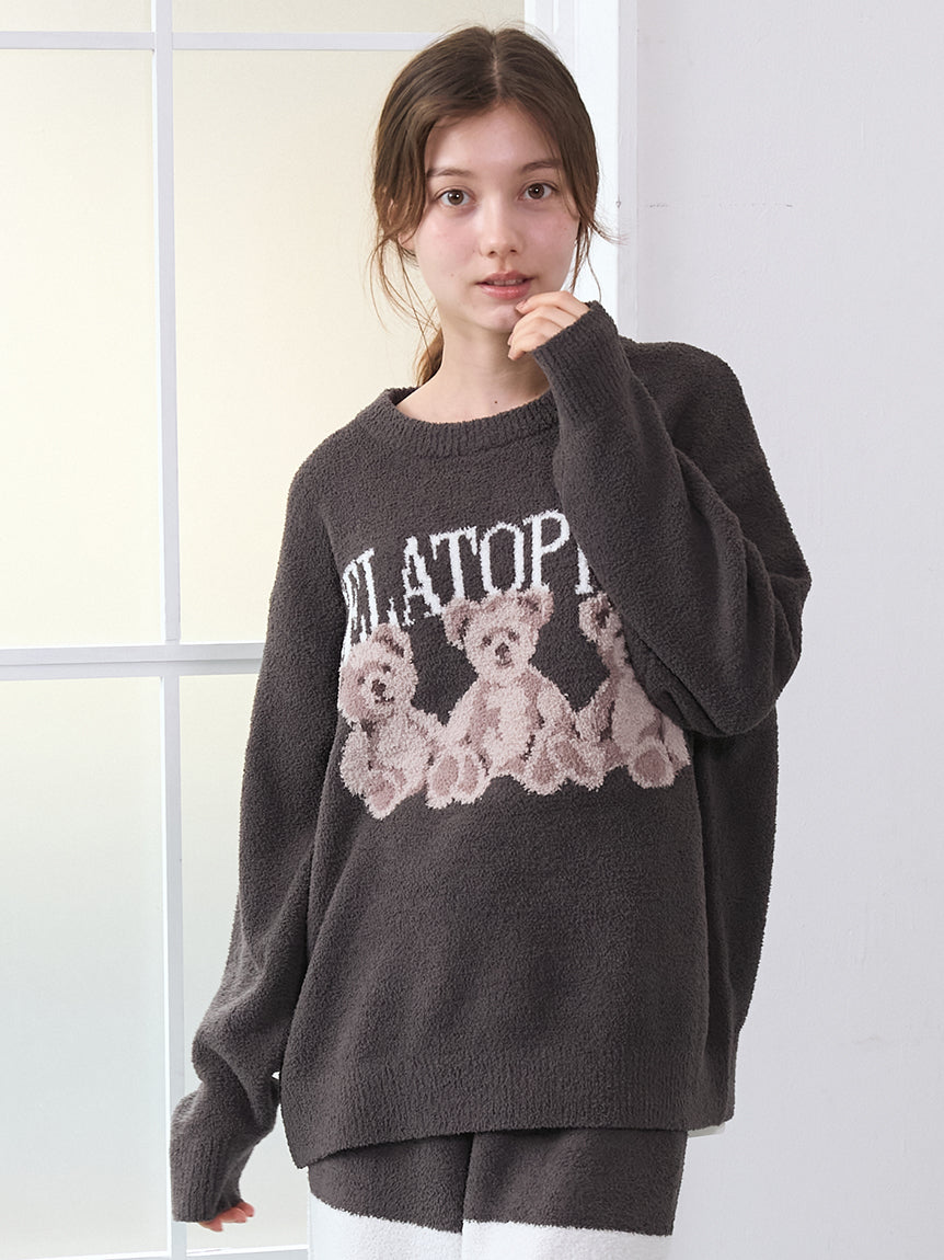 Airy Moco Cute Variety Jacquard Pullover
