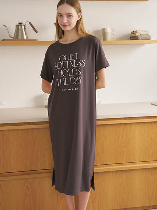 Cool Rayon Logo Printed Dress