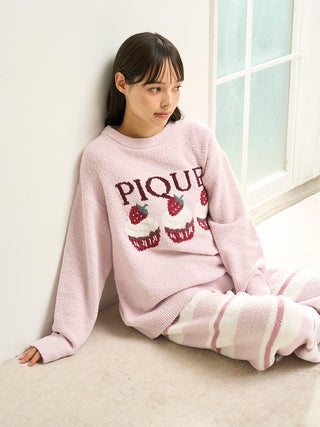 Airy Moco Cute Variety Jacquard Border Long Pants