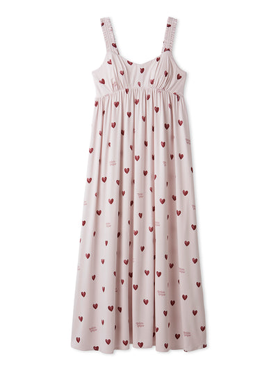 Cool Rayon Heart Dress With Built-in Cup gelato pique