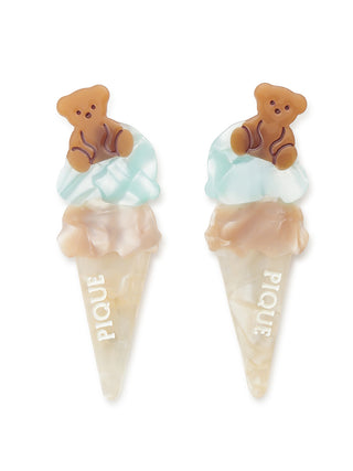 Ice Cream Motif Mini Hair Clips Set