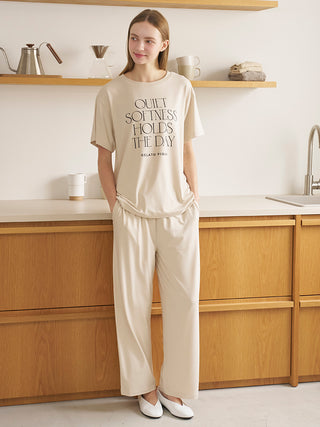 Cool Rayon Logo Printed Pants