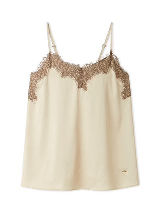 Cool Satin Lace Camisole With Built-in Bra