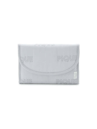 Pique Quilting Pocketbook Long Wallet Case S with embossed logo, showcasing elegant, quilted fabric for effortless everyday style.