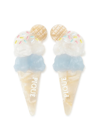 Ice Cream Motif Mini Hair Clips Set