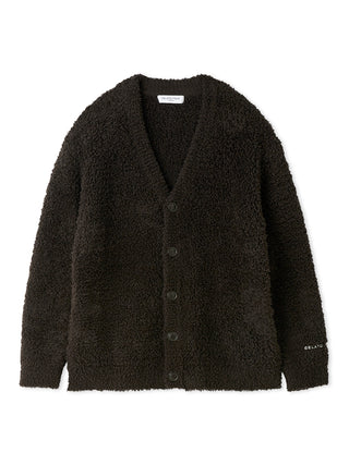 Gelato Pique Men's Basic Gelato Autumn Cardigan in dark gray, front view