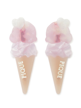 Ice Cream Motif Mini Hair Clips Set