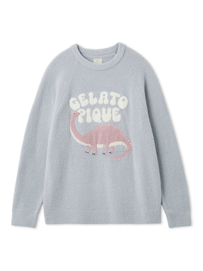 Airy Moco Dinosaur Jacquard Pullover gelato pique