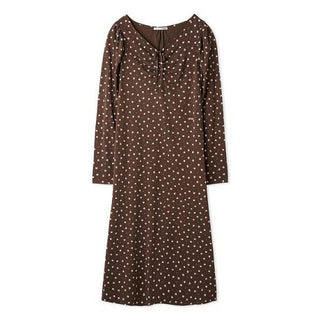 Gelato Pique Ditsy Floral Dress in brown