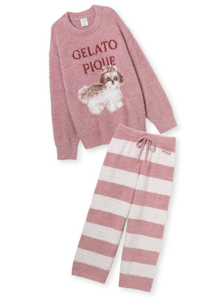 Shih Tzu Jacquard Pullover & Long Pants Set