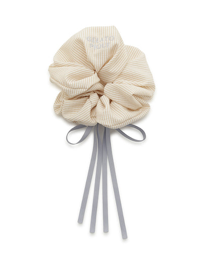 Striped Ribbon Hair Scrunchies gelato pique