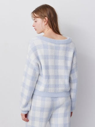 Checkered Cardigan & Long Pants Set