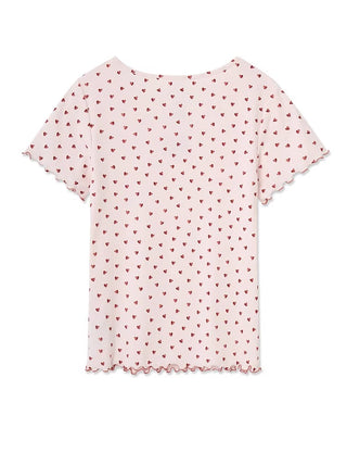 Tuck Stitch Heart T-shirt