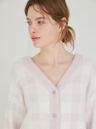 Checkered Cardigan & Shorts Set