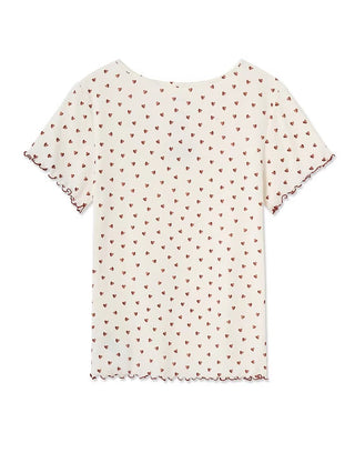 Tuck Stitch Heart T-shirt