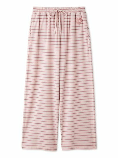 Cool-to-touch Heart Striped Pants gelato pique