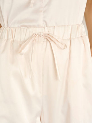 Satin Pants With Lace & Ribbon