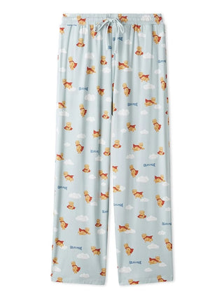 Gelato Pique Men's Antibacterial & Odor-Resistant Hero Bear Rayon Pants in blue, front view