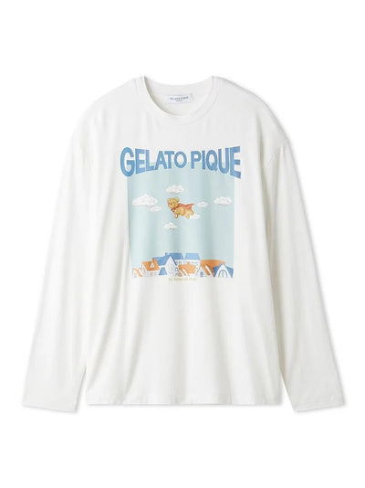 Men's Antibacterial & Odor-Resistant Hero Bear Rayon Long-sleeve T-shirt gelato pique