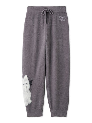 Gelato Pique [HALLOWEEN] Men's Night Parade Dogs Jacquard Pants in dark gray.