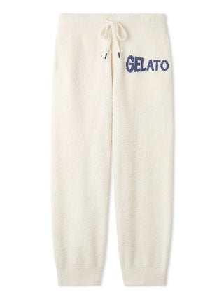 Gelato Pique Men's Baby Moco Hero Bear Jacquard Pants in cream, front view