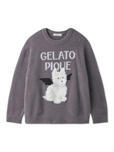 [HALLOWEEN] Men's Night Parade Dogs Jacquard Pullover gelato pique