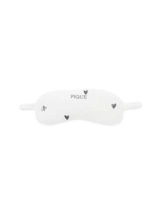 Gelato Pique [Sleep] Heart Eye Mask in gray, front view