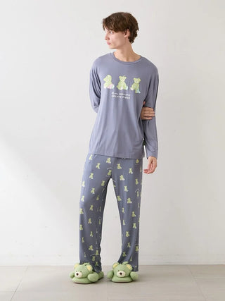 [Mrs. GREEN APPLE][Unisex] One-point Printed Long-sleeve T-shirt & Pants Set - view 38