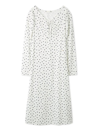 Gelato Pique Ditsy Floral Dress in off-white